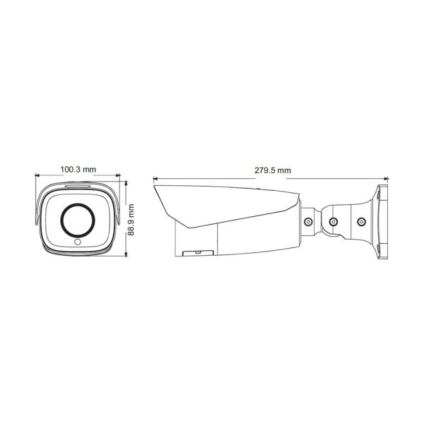 IP-відеокамера 2Mp TVT TD-9423A3-LR f=2.8-12mm з розпізнаванням номерів