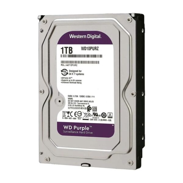 Жорсткий диск 3.5" 1TB 64MB Western Digital Purple WD10PURZ