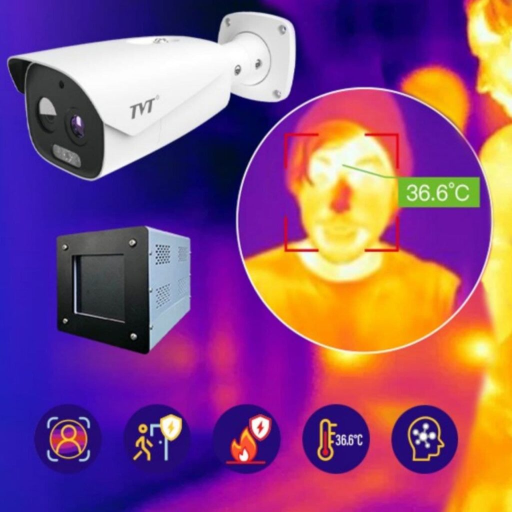 Тепловізійні ІР-камери TVT із дистанційним вимірюванням температури тіла.  Термоскринінг.
